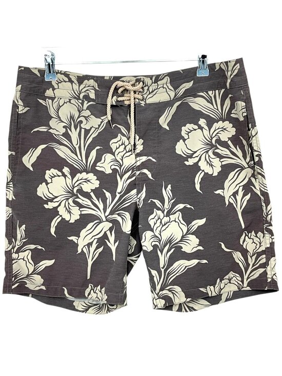 Faherty Other - Faherty Board Shorts Mens 31 Gray Floral Swim Trunks Quick Dry Stretch Pockets